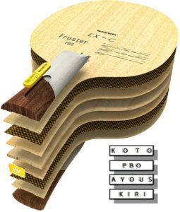The structure of table tennis blade Froster PBO.26 small top rated ping pong paddles