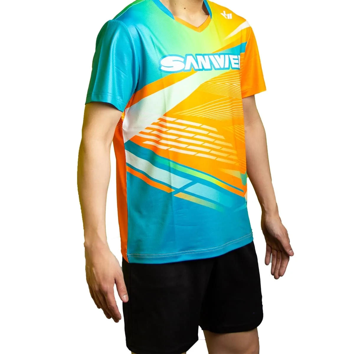 SANWEI Table Tennis T Shirt 2025-OrangeGreen - SANWEI Sport