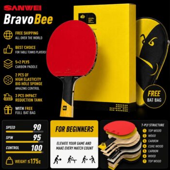 BravoBee Carbon Ping Pong Paddles